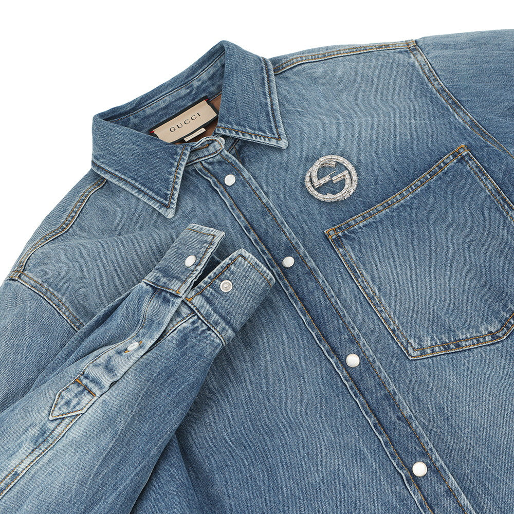GUCCI DenimJacket Size 38 Blue772882 Cotton100%