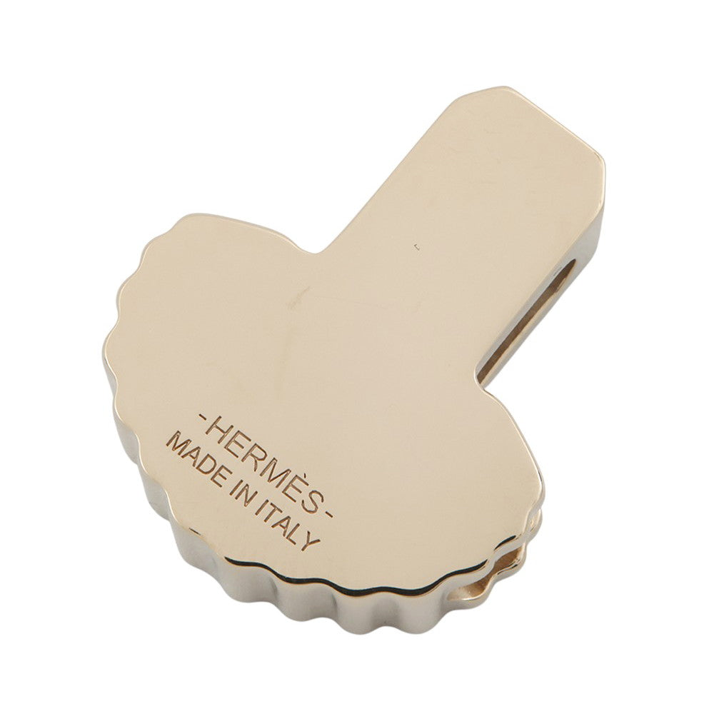 HERMES Twilly Ring epaulet Blue/Pink Metal