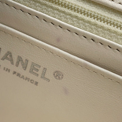 CHANEL Mini Matelasse ChainShoulder White/BlackA69900 Tweed