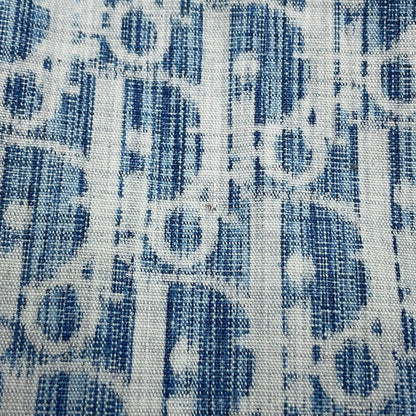 Dior Oblique Kasuri Overshirt Size 38 Blue/White013D585BY989 Cotton100%