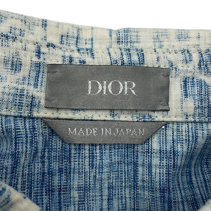 Dior Oblique Kasuri Overshirt Size 38 Blue/White013D585BY989 Cotton100%