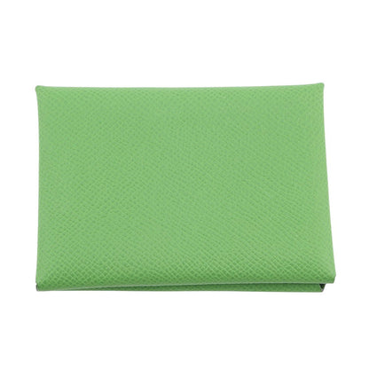 HERMES Calvi Duo Vert Yucca Epsom