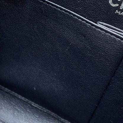 CHANEL Chocolate Bar Chain Shoulder Bag Navy Denim