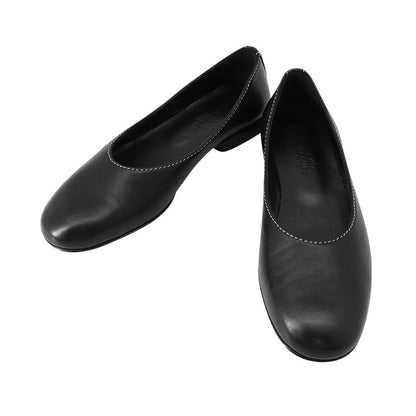 HERMES Ballet Shoes Liz Black Nappa Leather Size 35