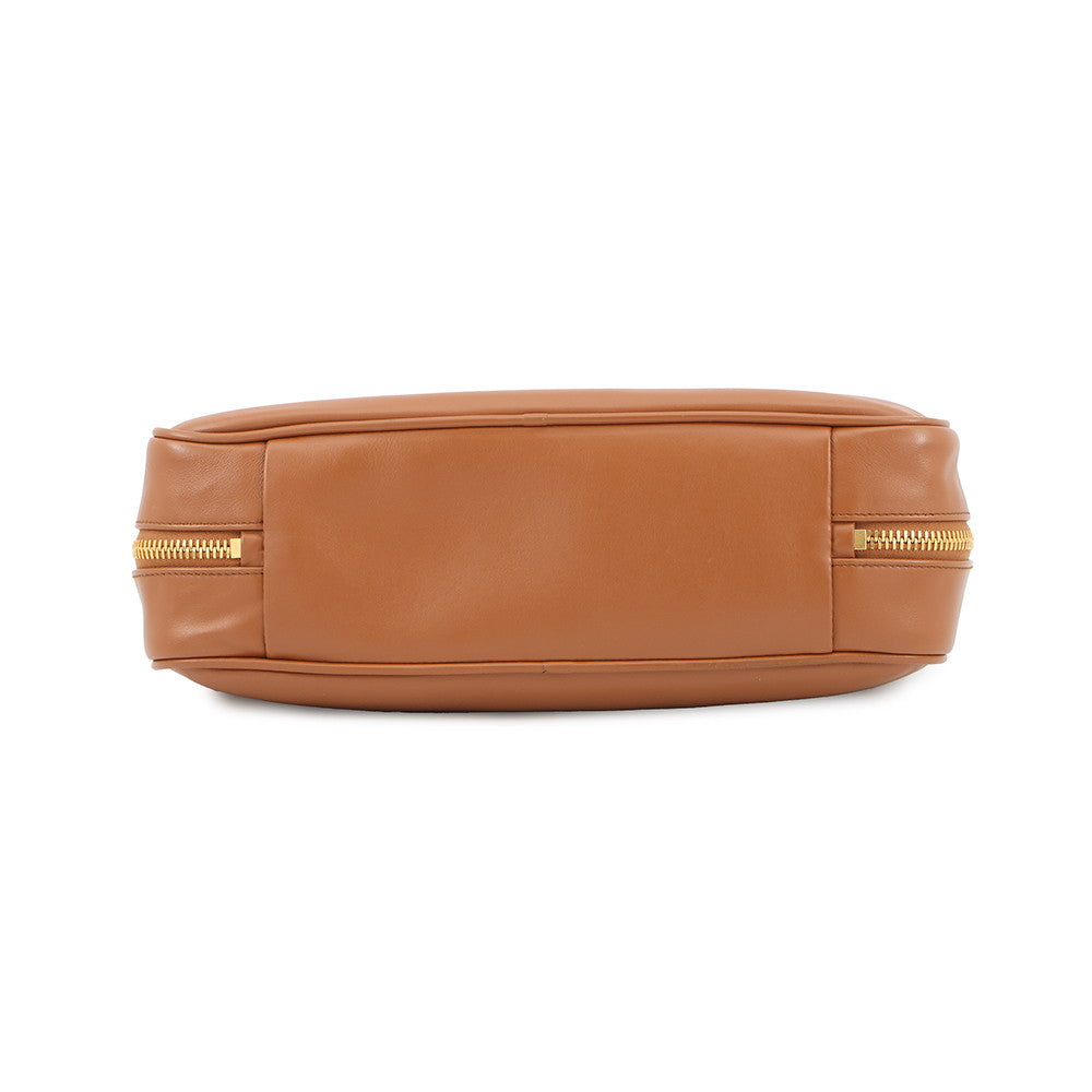 MIUMIU Bo Bag Cognac5BB117 Leather Size Large