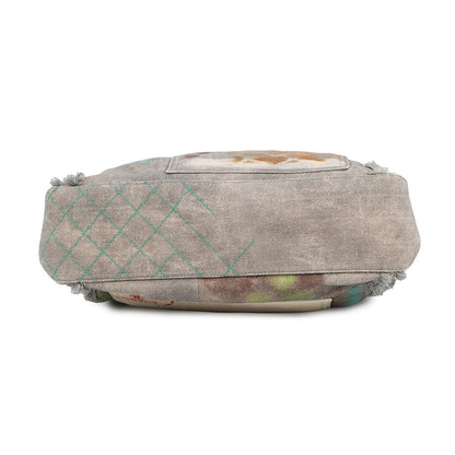 CHANEL Graffiti Bricolage 2-way Chain Tote Gray/MulticolorA92317 Canvas