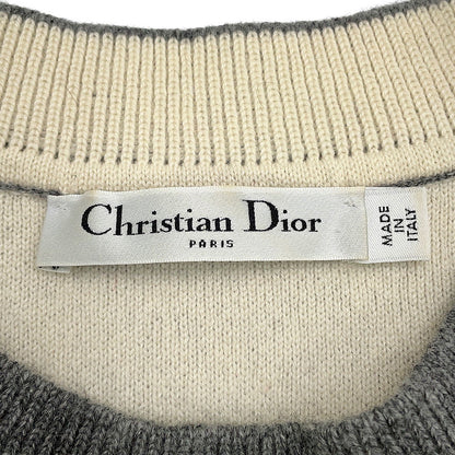 Dior J'Adior 8 Boxy Sweater Size 36 Gray924S55AM009 Cashmere97% Nylon2% Polyurethane1%