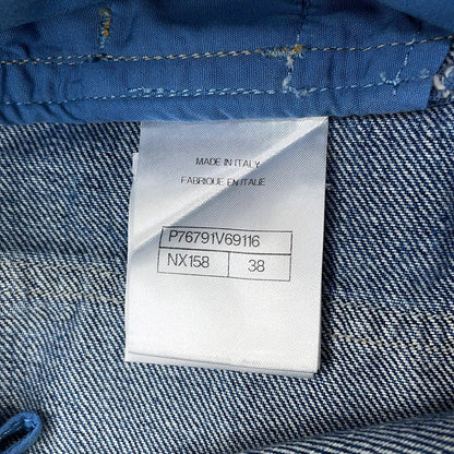 CHANEL CC Logo Washed Denim Pants Size 38 BlueP76791 Cotton100%
