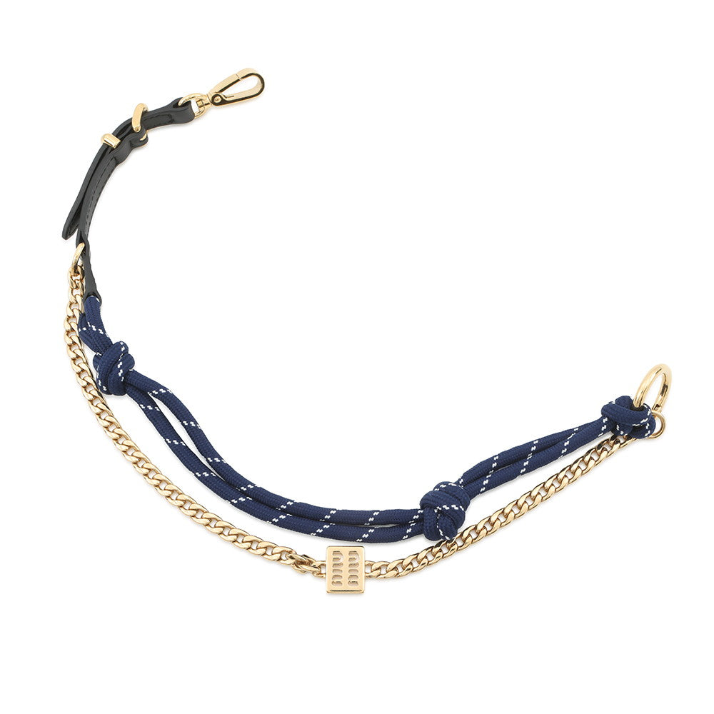 MIUMIU Trick Key Ring Blue/Gold5TL510 Cotton Gold Plated