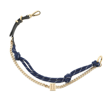 MIUMIU Trick Key Ring Blue/Gold5TL510 Cotton Gold Plated