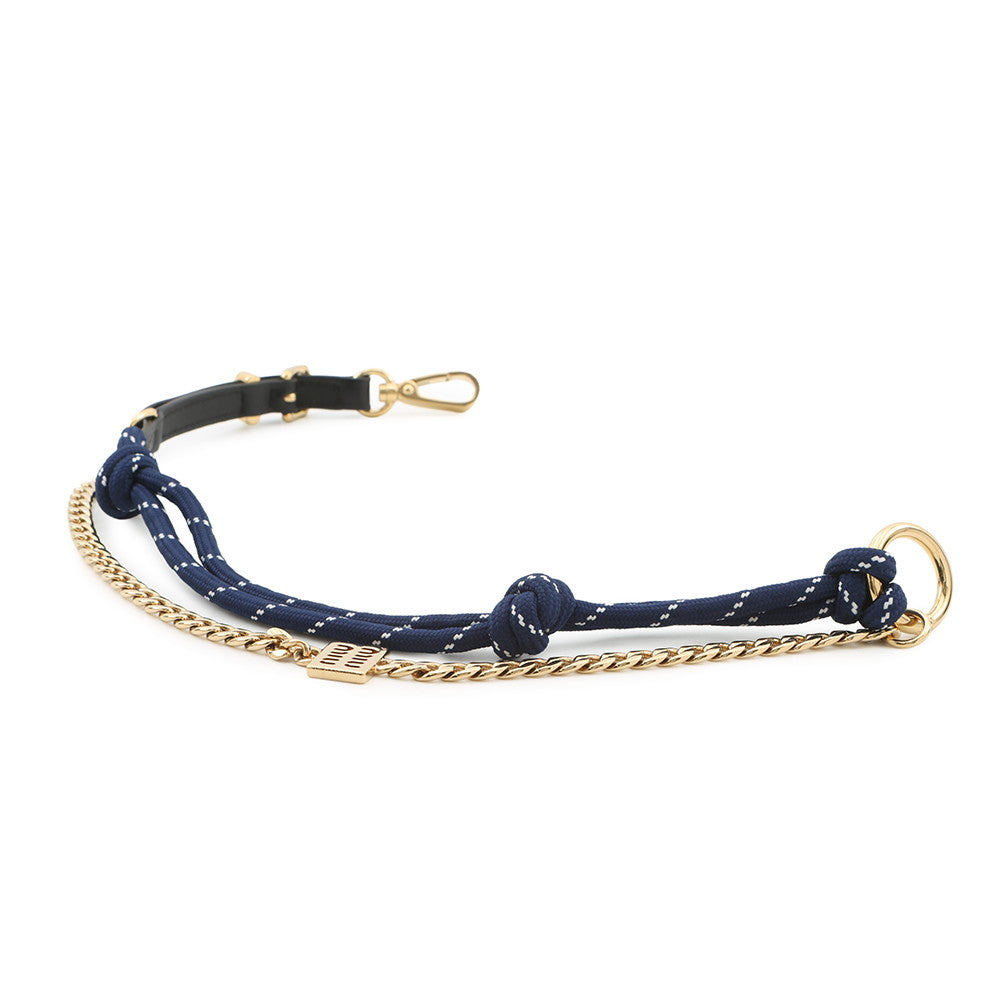 MIUMIU Trick Key Ring Blue/Gold5TL510 Cotton Gold Plated