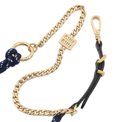 MIUMIU Trick Key Ring Blue/Gold5TL510 Cotton Gold Plated