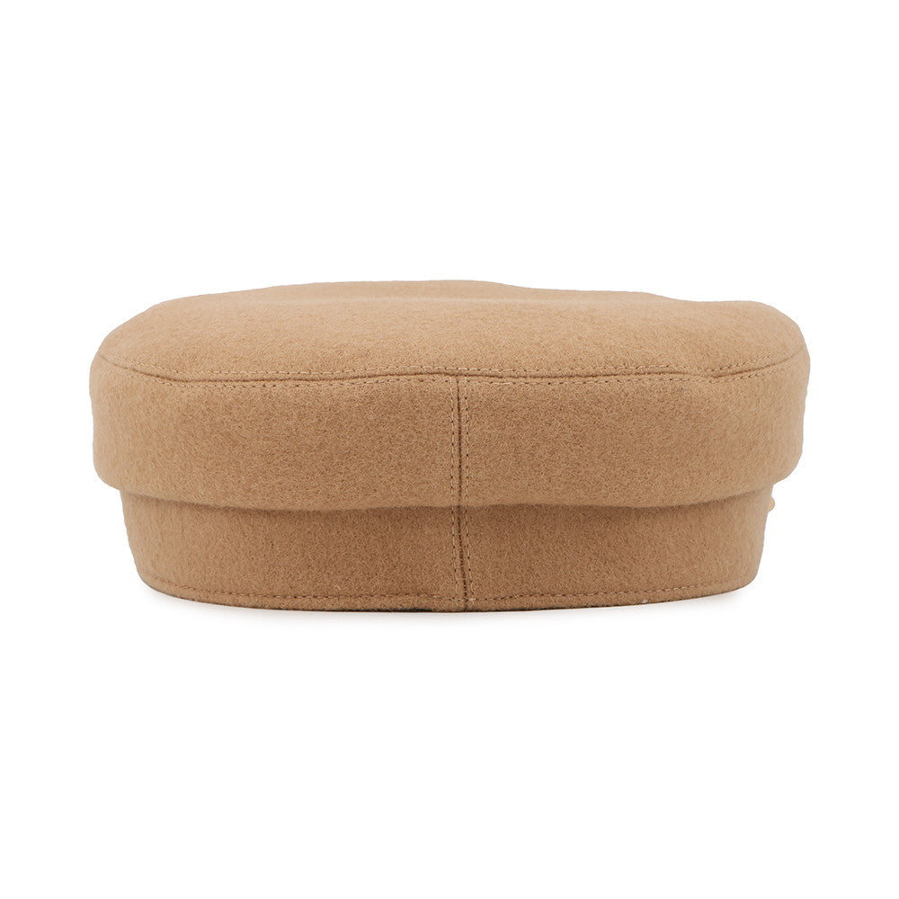HERMES Vauban Sailor Cap Size 57 CamelH232034N Wool 100%