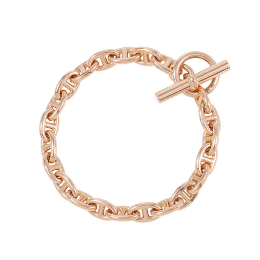 HERMES Chaine d'Ancre Bracelet 22 frames Size TPM 18K Pink Gold