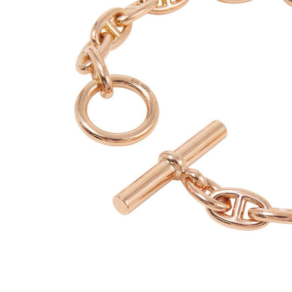 HERMES Chaine d'Ancre Bracelet 22 frames Size TPM 18K Pink Gold