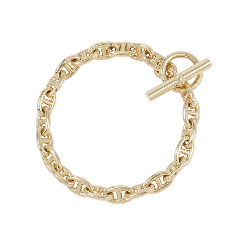 HERMES Chaine d'Ancre Bracelet 22 frames Size TPM 18K Yellow Gold