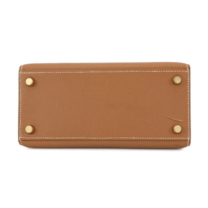 HERMES Mini Kelly Gold Courchevel Size 20