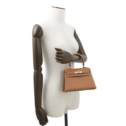 HERMES Mini Kelly Gold Courchevel Size 20