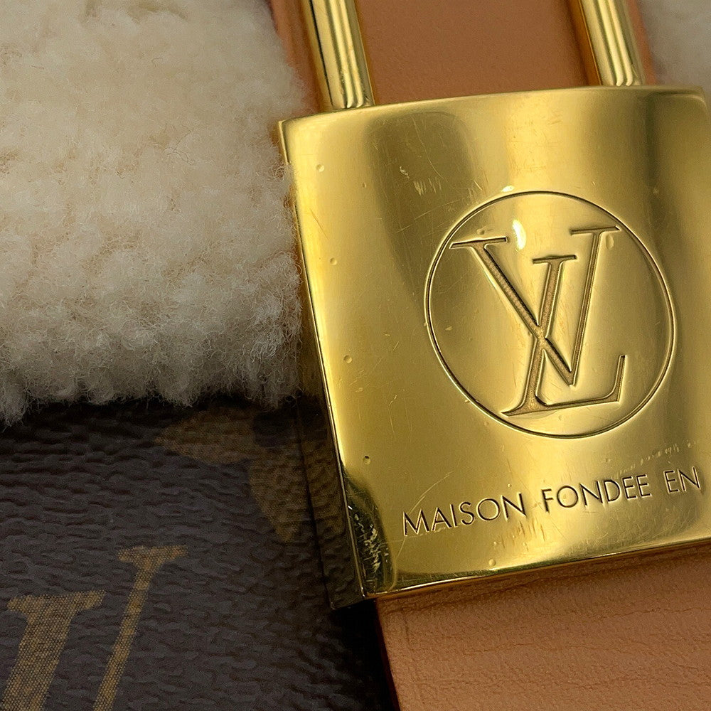 LOUIS VUITTON Locky BrownM46318 Monogram Mouton Size BB