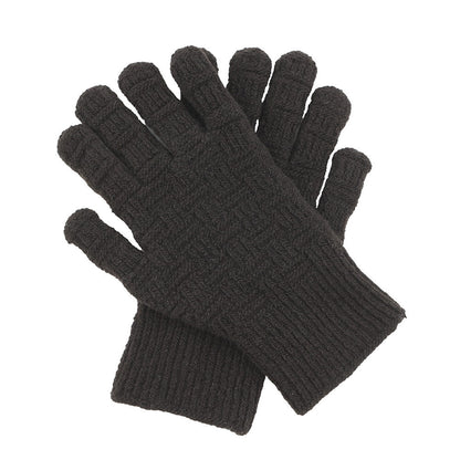 Bottega Veneta Gloves Intreccio Size M Brown708694 Wool Cashmere Nylon Polyurethane