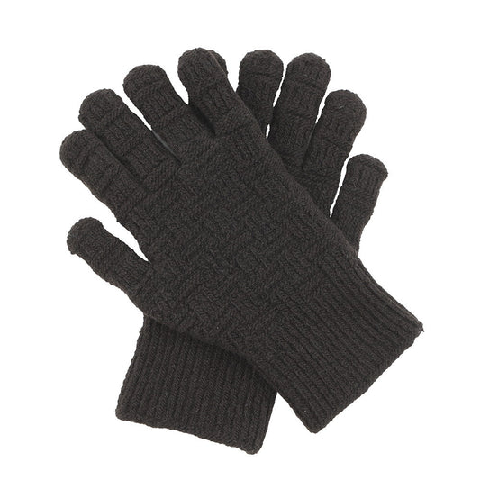 Bottega Veneta Gloves Intreccio Size M Brown708694 Wool Cashmere Nylon Polyurethane