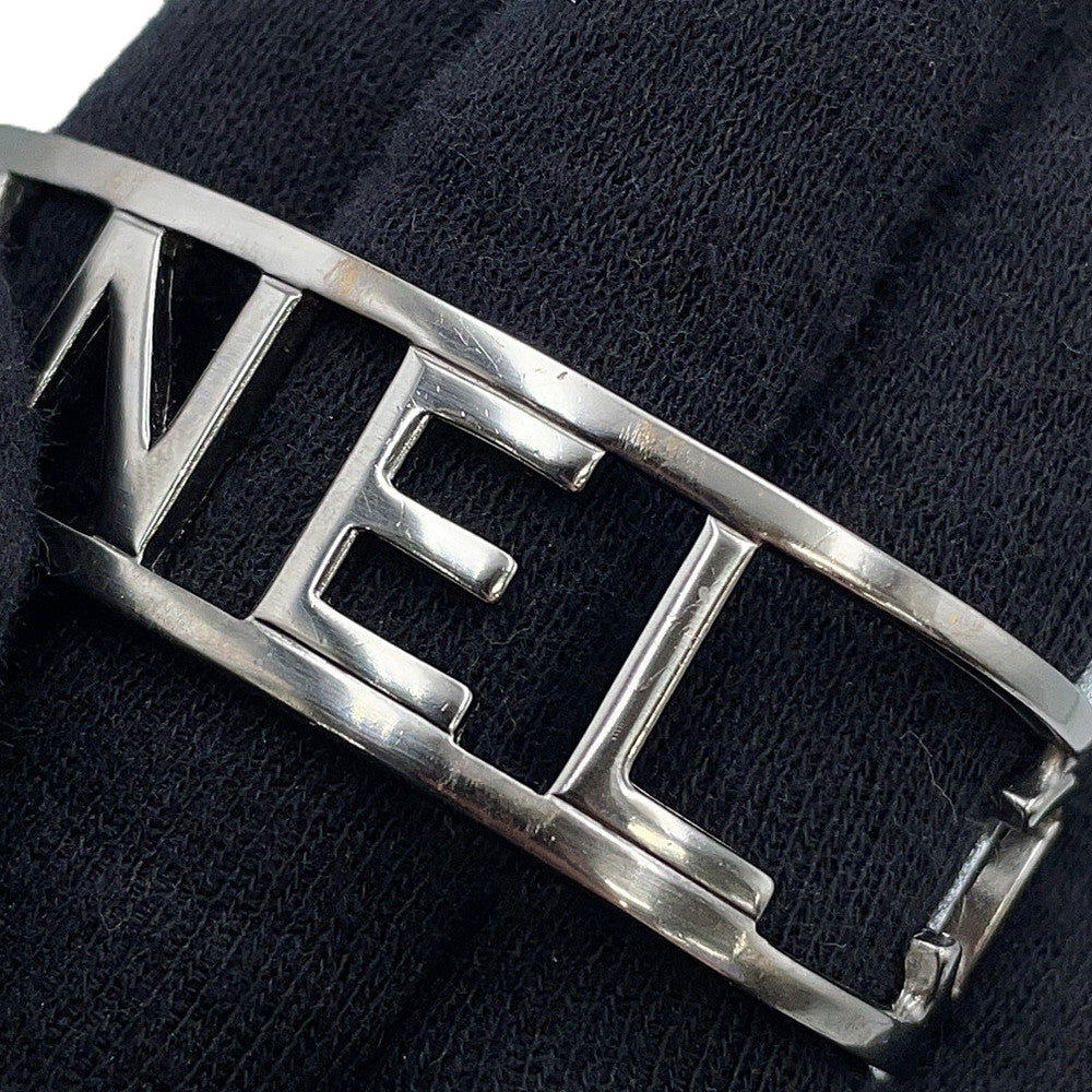 CHANEL Logo Watermark Bangle Metal