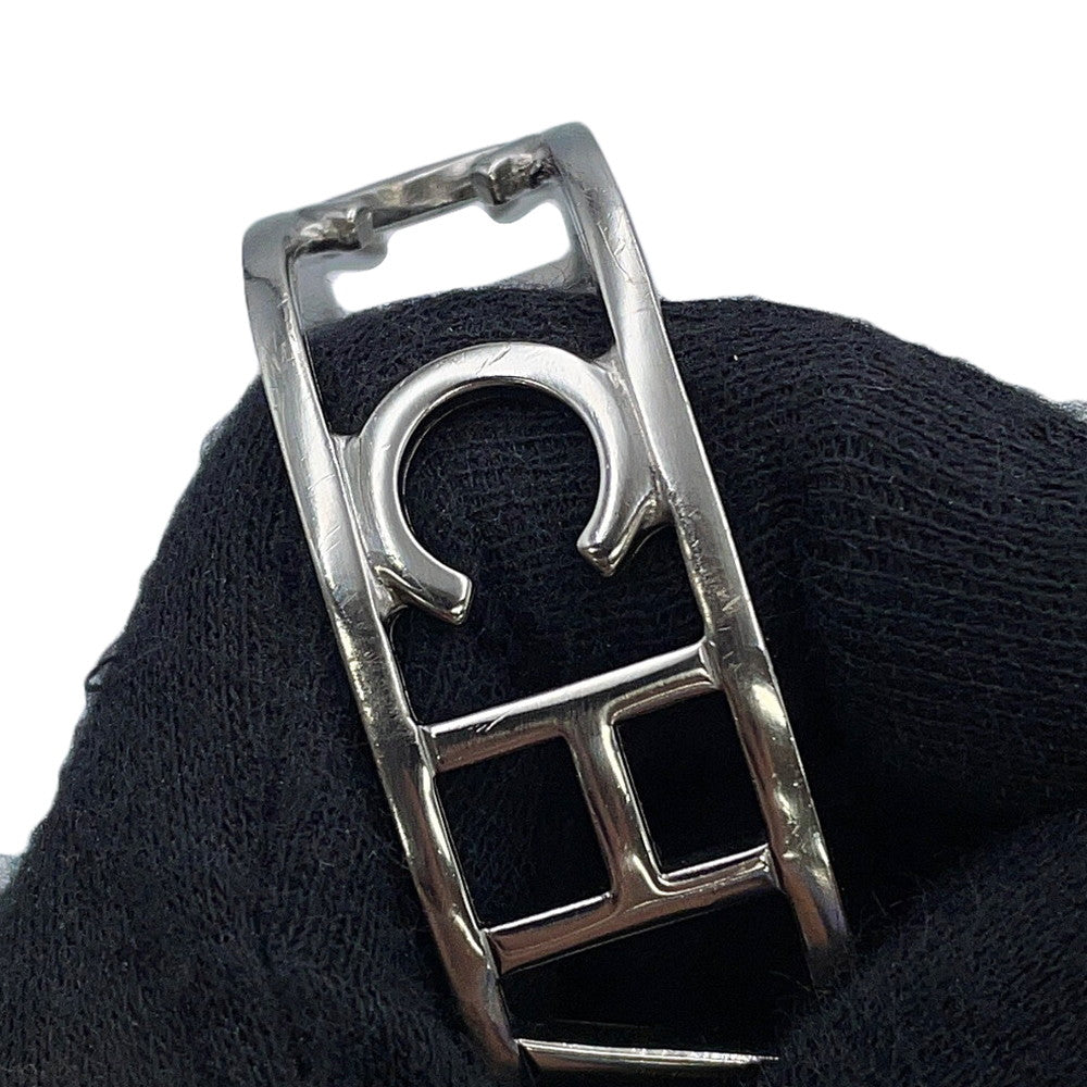 CHANEL Logo Watermark Bangle Metal