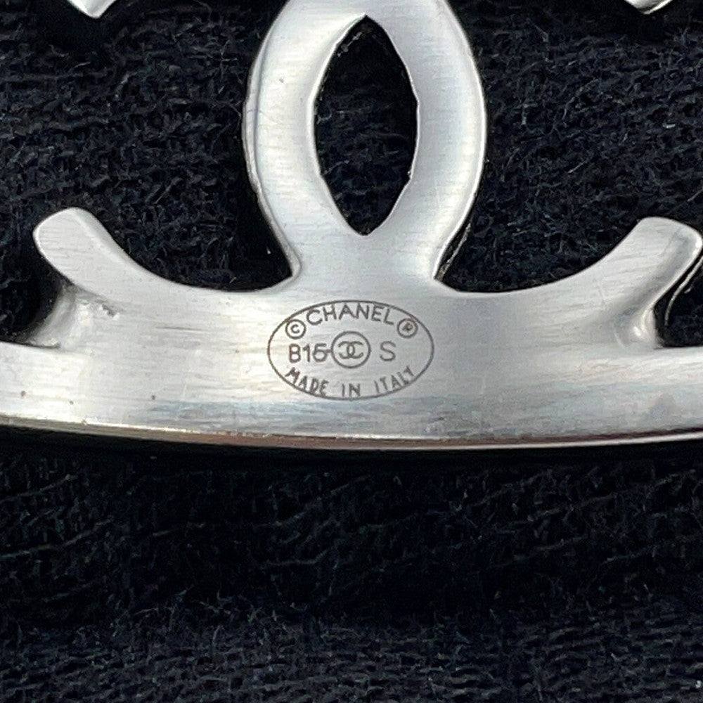 CHANEL Logo Watermark Bangle Metal