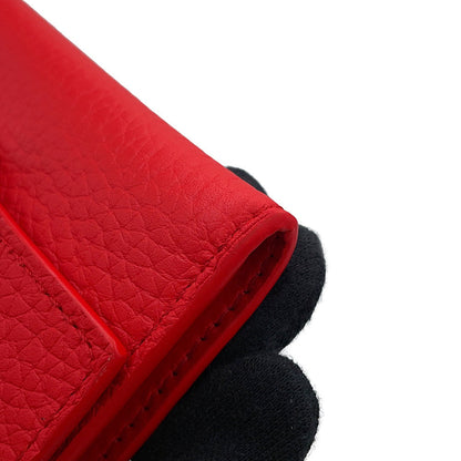 LOUIS VUITTON LVxYK Portefeuille Capucine Compact Maxi Yayoi Kusama Collaboration RougeM82113 Taurillon Leather