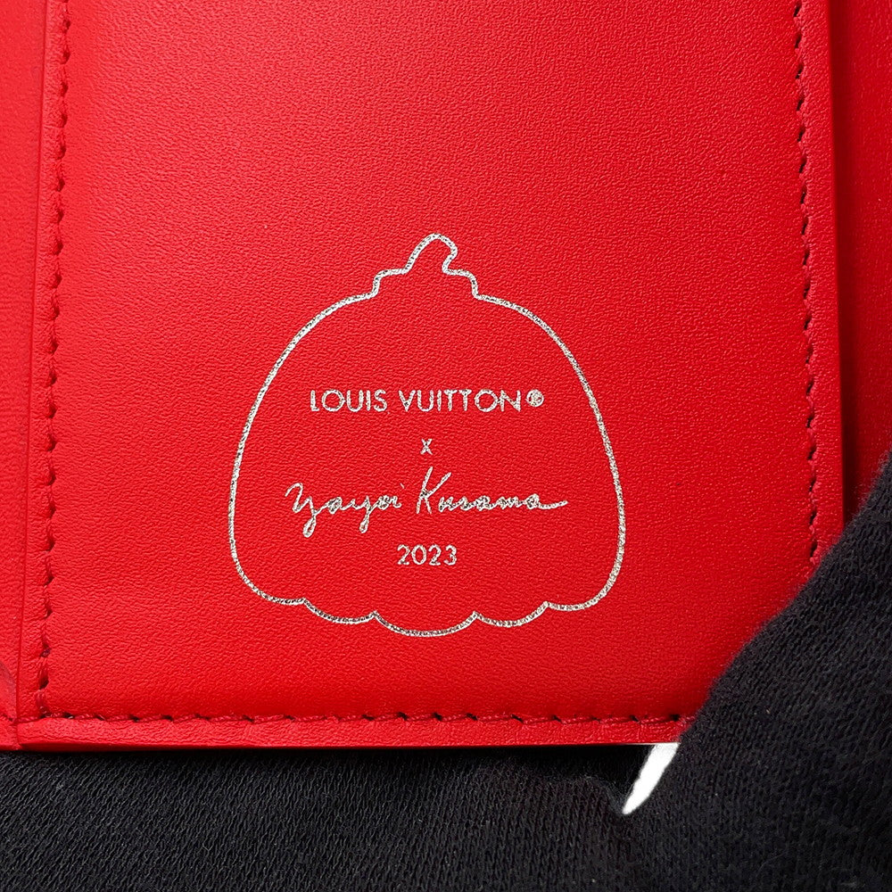 LOUIS VUITTON LVxYK Portefeuille Capucine Compact Maxi Yayoi Kusama Collaboration RougeM82113 Taurillon Leather