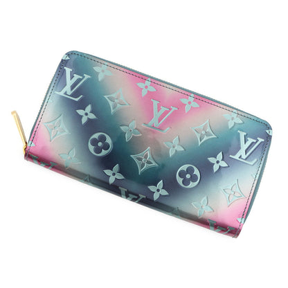 LOUIS VUITTON Zippy Wallet Pink/BlueM90520 Monogram Vernis Leather
