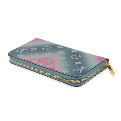 LOUIS VUITTON Zippy Wallet Pink/BlueM90520 Monogram Vernis Leather