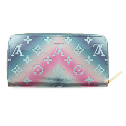LOUIS VUITTON Zippy Wallet Pink/BlueM90520 Monogram Vernis Leather