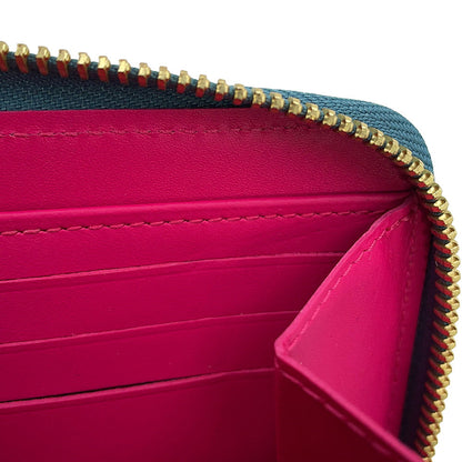 LOUIS VUITTON Zippy Wallet Pink/BlueM90520 Monogram Vernis Leather