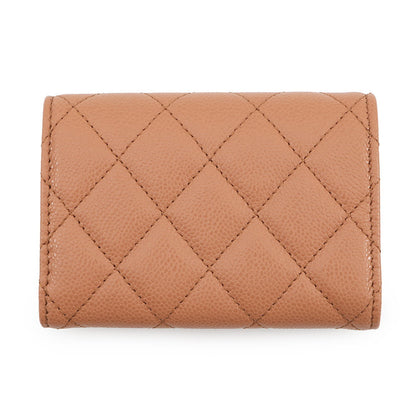 CHANEL Classic Small Flap Wallet Tri-fold Wallet CamelAP0230 Caviar Leather
