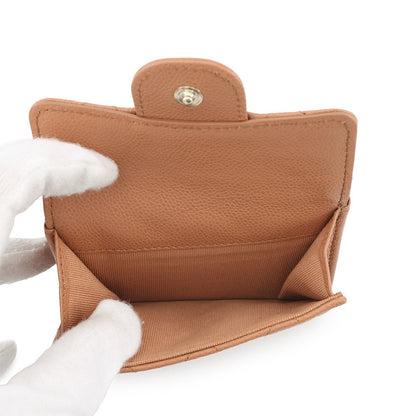 CHANEL Classic Small Flap Wallet Tri-fold Wallet CamelAP0230 Caviar Leather