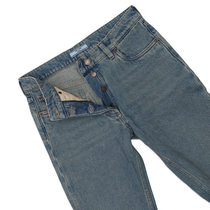 PRADA Distressed Organic Denim 5-Pocket Pants Size 25 BlueGFP469 Cotton100%