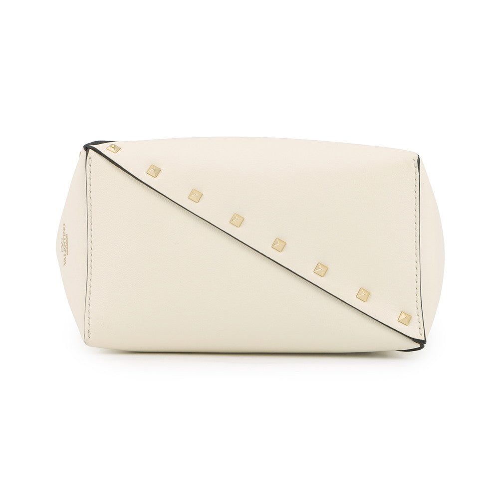 RED VALENTINO Padlock Studded Whispy Bucket Shoulder Bag White5W2B0Q00PIY Leather