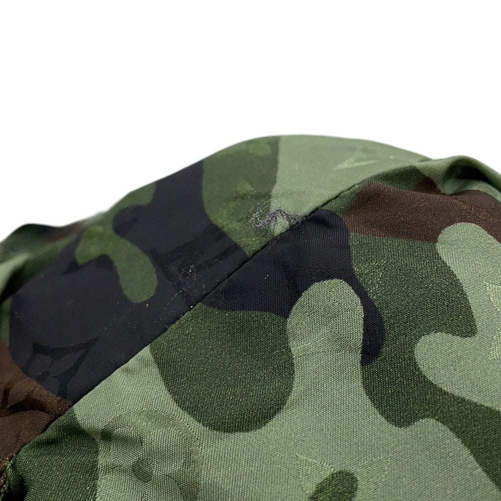 LOUIS VUITTON Camo Windbreaker Monogram Nylon Parka Size 56 GreenHJB08W Nylon100%