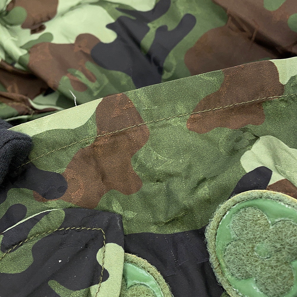 LOUIS VUITTON Camo Windbreaker Monogram Nylon Parka Size 56 GreenHJB08W Nylon100%