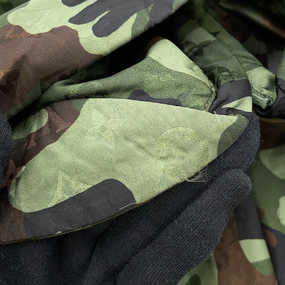 LOUIS VUITTON Camo Windbreaker Monogram Nylon Parka Size 56 GreenHJB08W Nylon100%