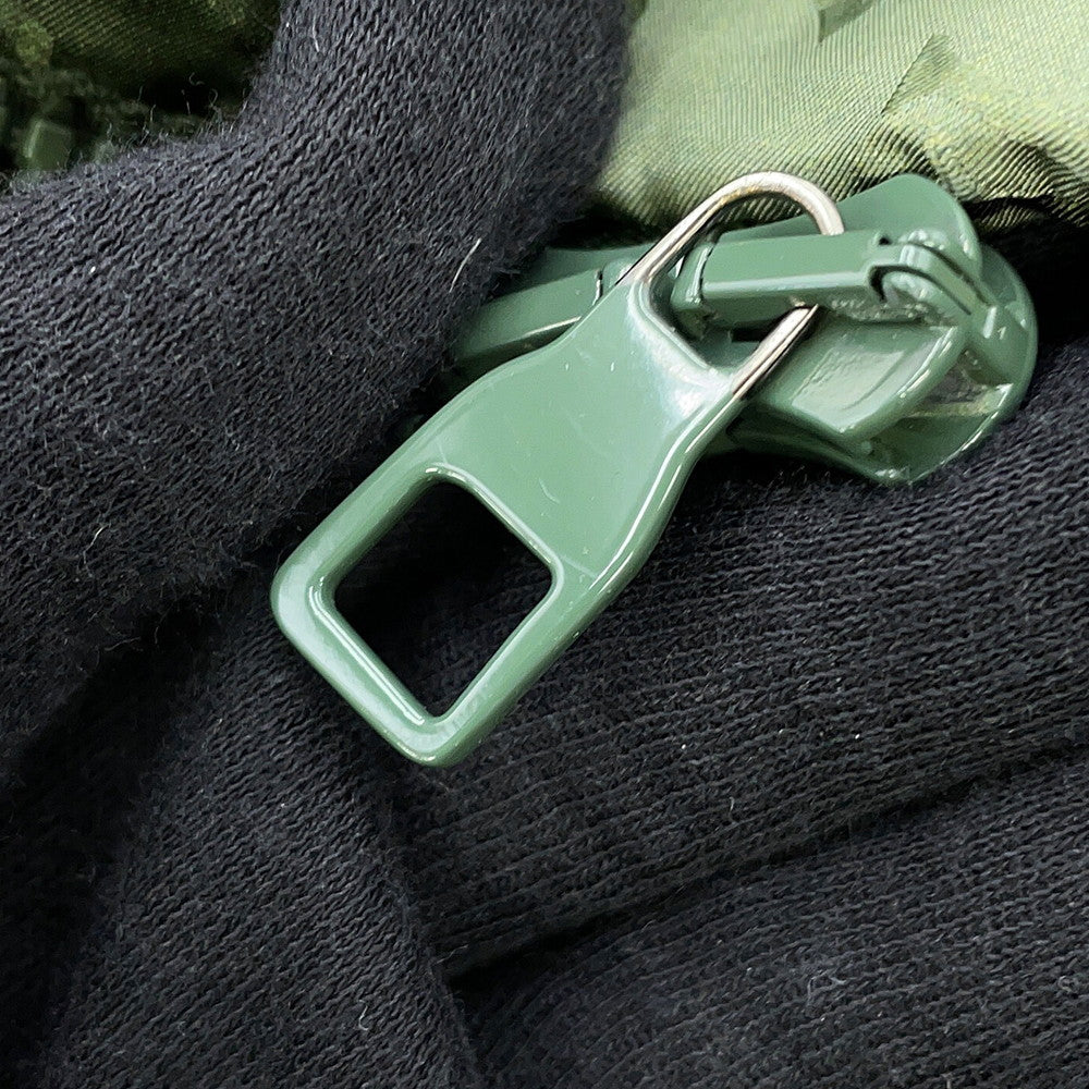 LOUIS VUITTON Camo Windbreaker Monogram Nylon Parka Size 56 GreenHJB08W Nylon100%