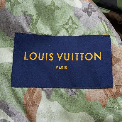 LOUIS VUITTON Camo Windbreaker Monogram Nylon Parka Size 56 GreenHJB08W Nylon100%