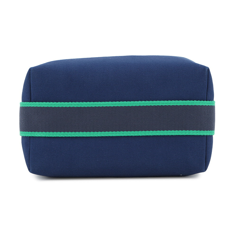 HERMES Brid a Black Navy/Green Canvas Size PM