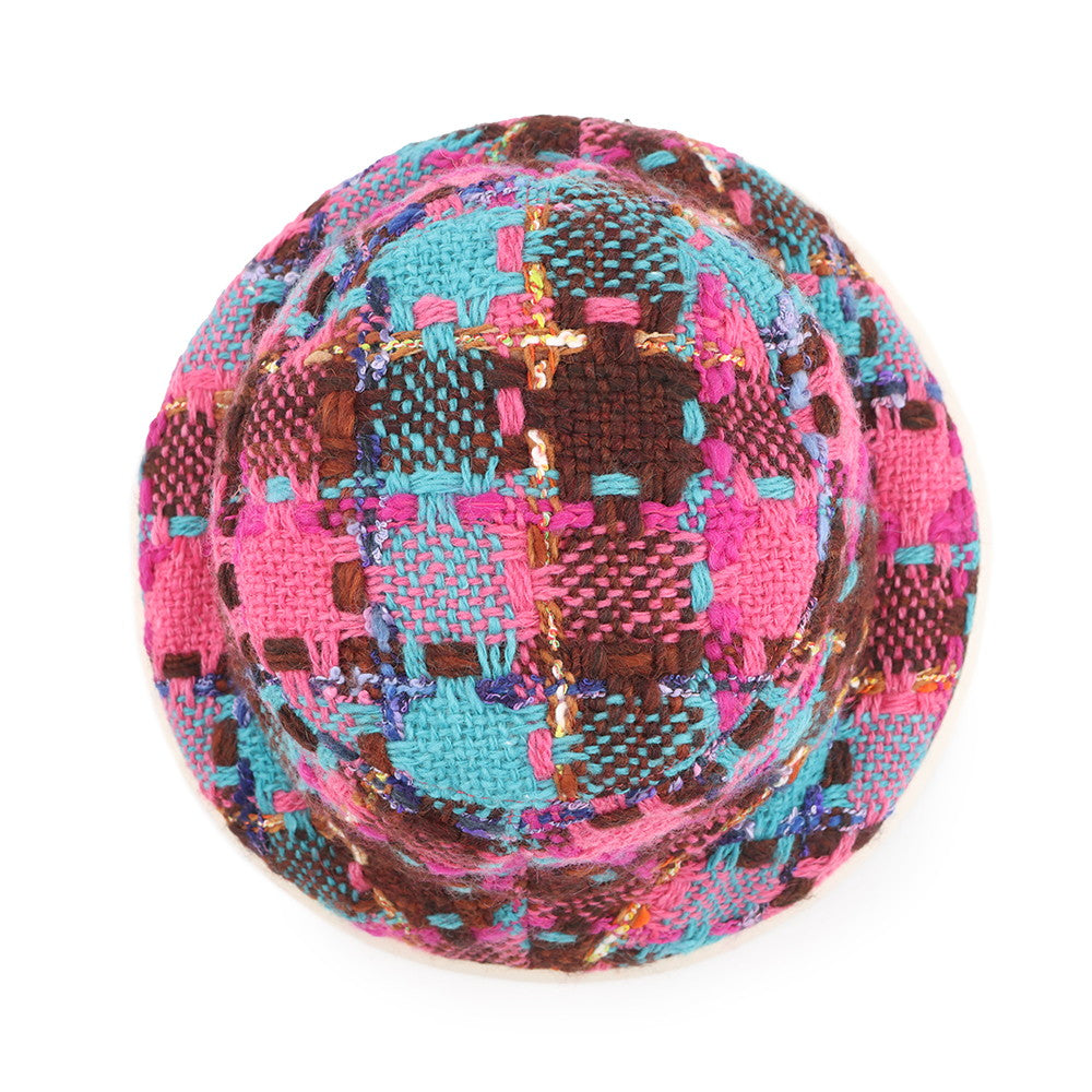 GUCCI Spicy Check Hat Size M/22.4" Multicolor728469 Wool 51% Acryl 25% Nylon 14% Mohair 8% Polyester 1% Cotton 1%