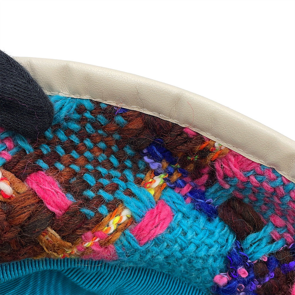 GUCCI Spicy Check Hat Size M/22.4" Multicolor728469 Wool 51% Acryl 25% Nylon 14% Mohair 8% Polyester 1% Cotton 1%