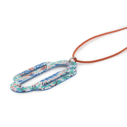 HERMES Attrage Pendant Multicolor Metal Leather