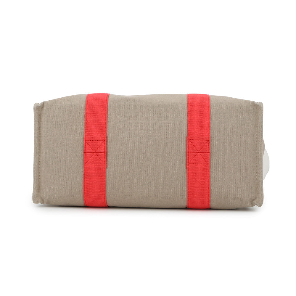 HERMES Adada Mother's Bag Bougainvillier/White/Gray Canvas