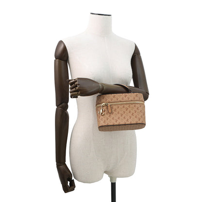 JIMMY CHOO 2WAY vanity bag Beige Leather
