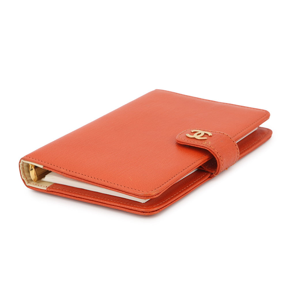 CHANEL Notebook cover Orange Leather